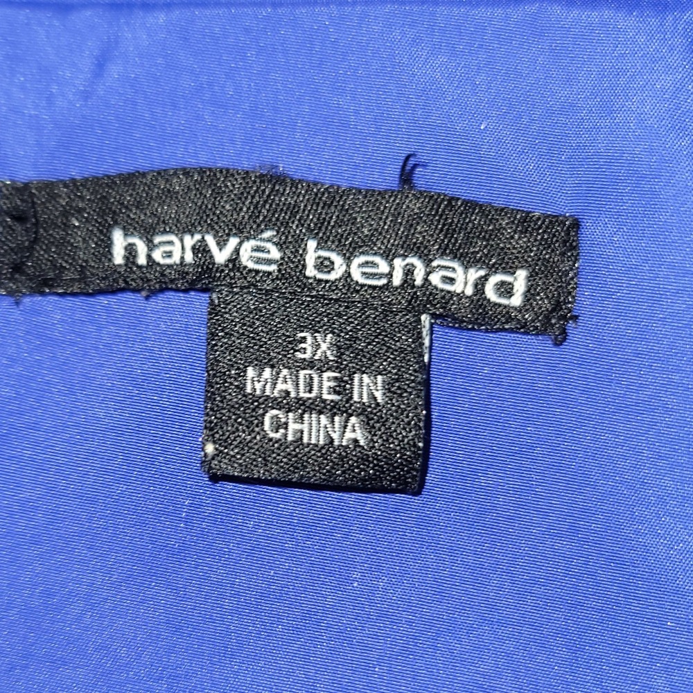 Harve Bernard Blue Double Breasted Rain Trench Coat 3X Preppy Waterproof Spring - Picture 7 of 13